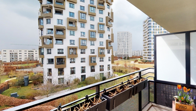 Blick vom Balkon
