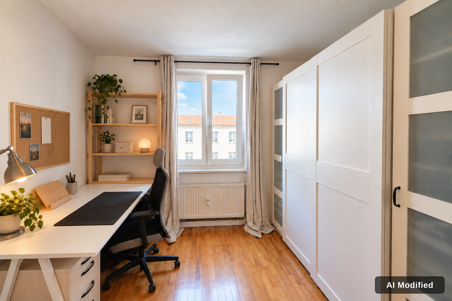 Arbeitsbereich im Schlafzimmer