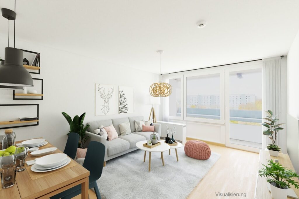 Wohnzimmer visualisiert