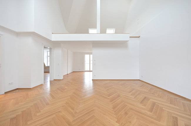 Küche mit Blick zur Galerie