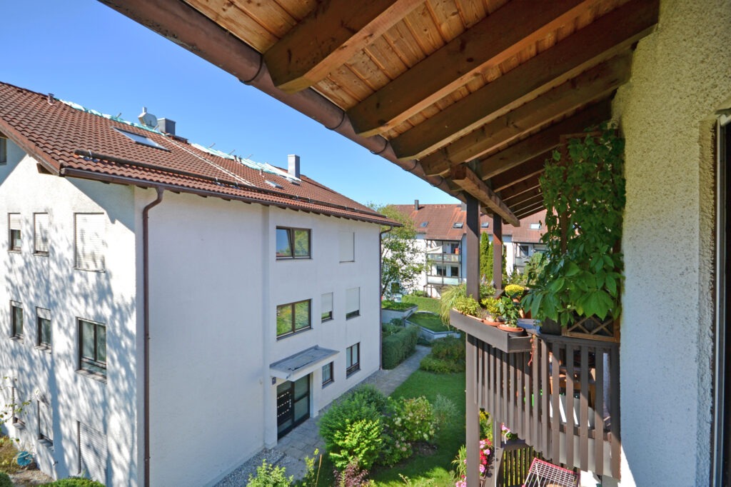 Blick vom Balkon